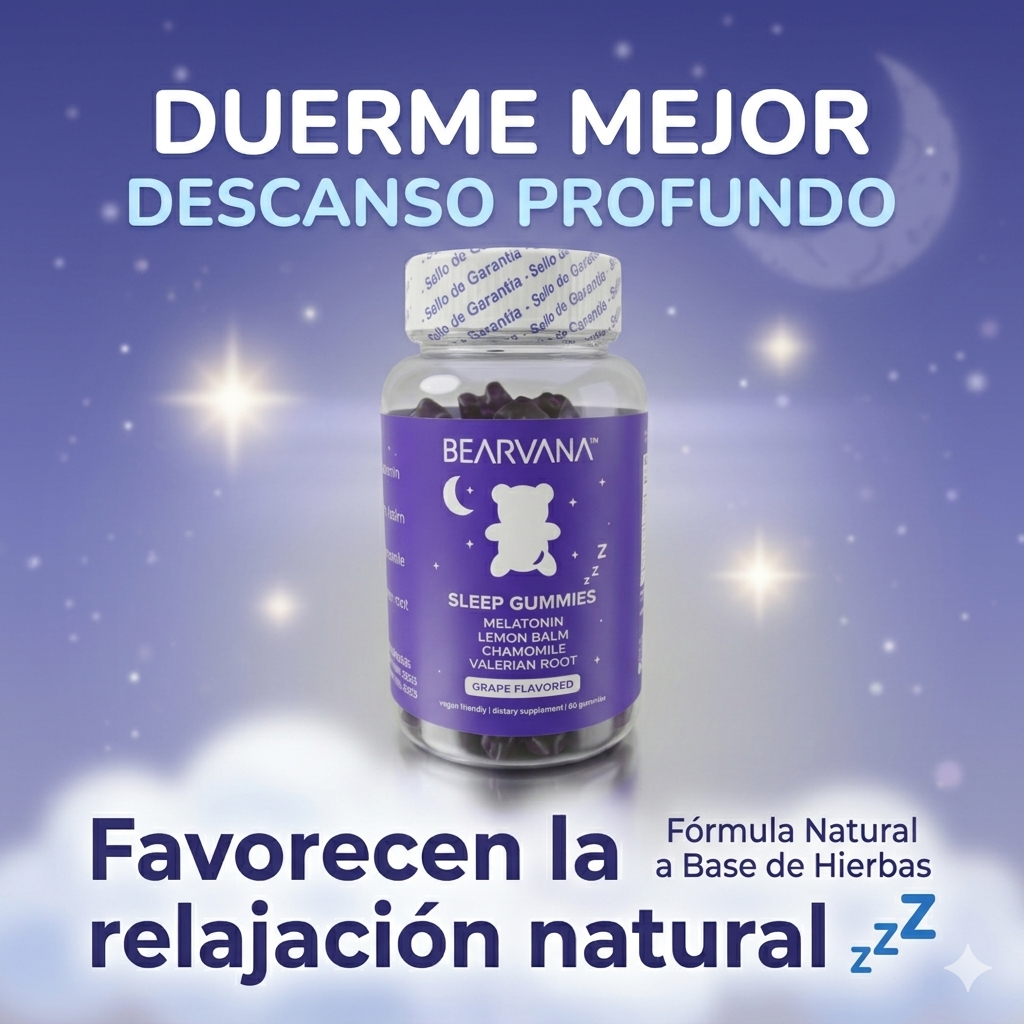 BEARVANA GOMITAS PARA DORMIR X 60 UNDS